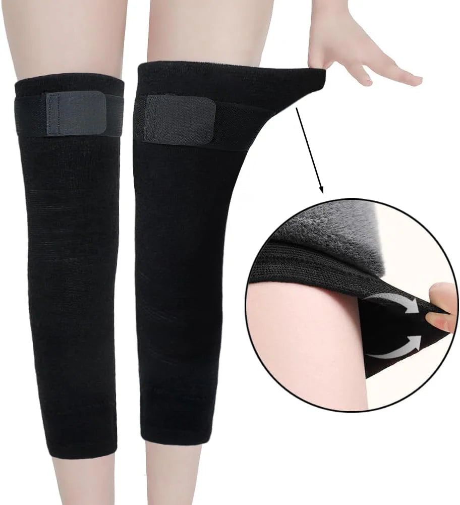 2 Pcs Knee Warmer Pads with Elastic Strap for Men Women (Free size)